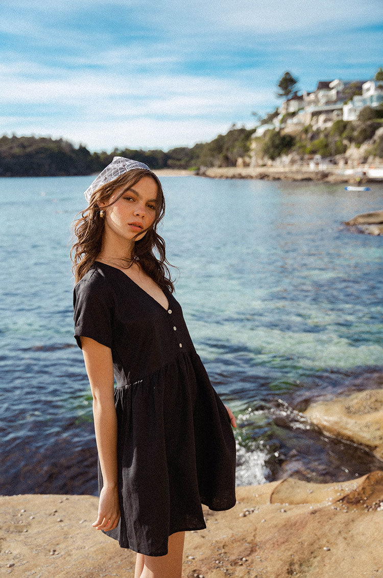 ROVE Linen Babydoll Dress