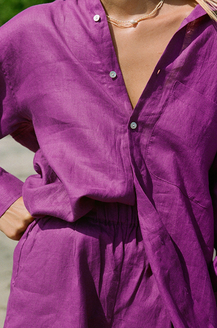 SUMMER Shirt Dress - Purple - ROVE Designs