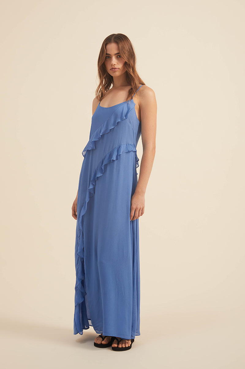 AELIA Maxi Dress - Cerulean Blue - ROVE Designs