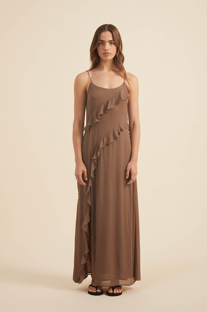 AELIA Maxi Dress - Mocha - ROVE Designs