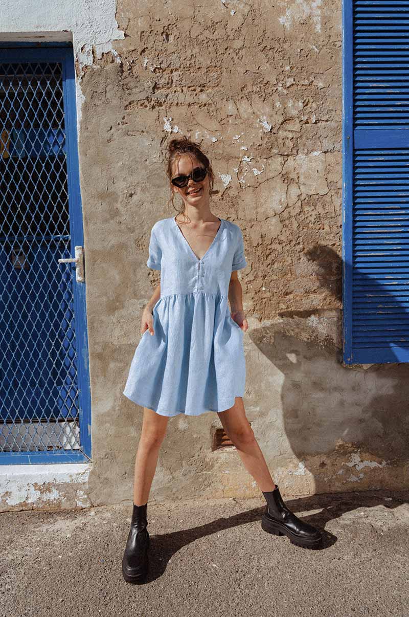Sky blue SUNCHASER Dress - ROVE Designs